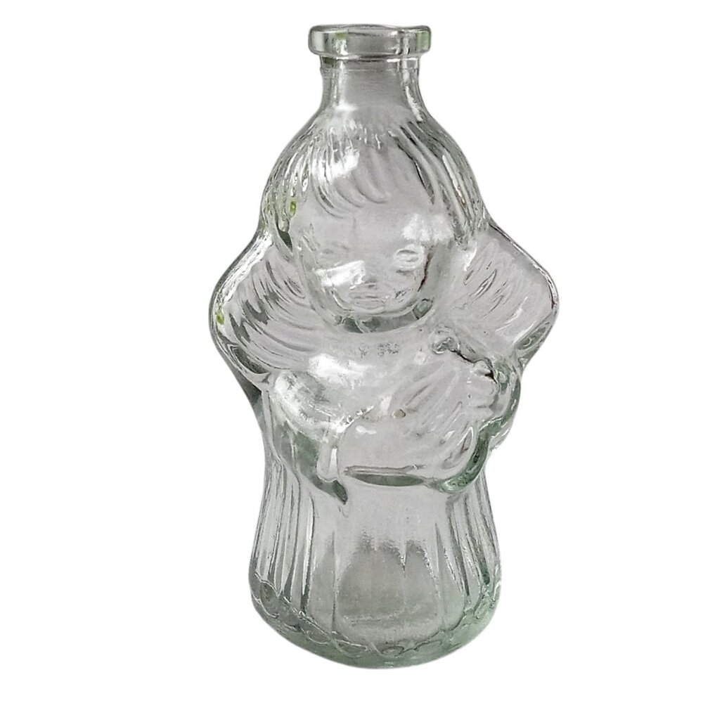 Small Vintage Glass Angel Bottle Collectible